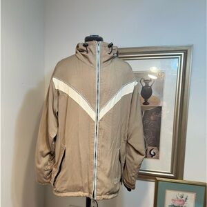 Vintage Minx Collection By Wave Rave Tan Lined Zip Front Bomber Jacket Size M